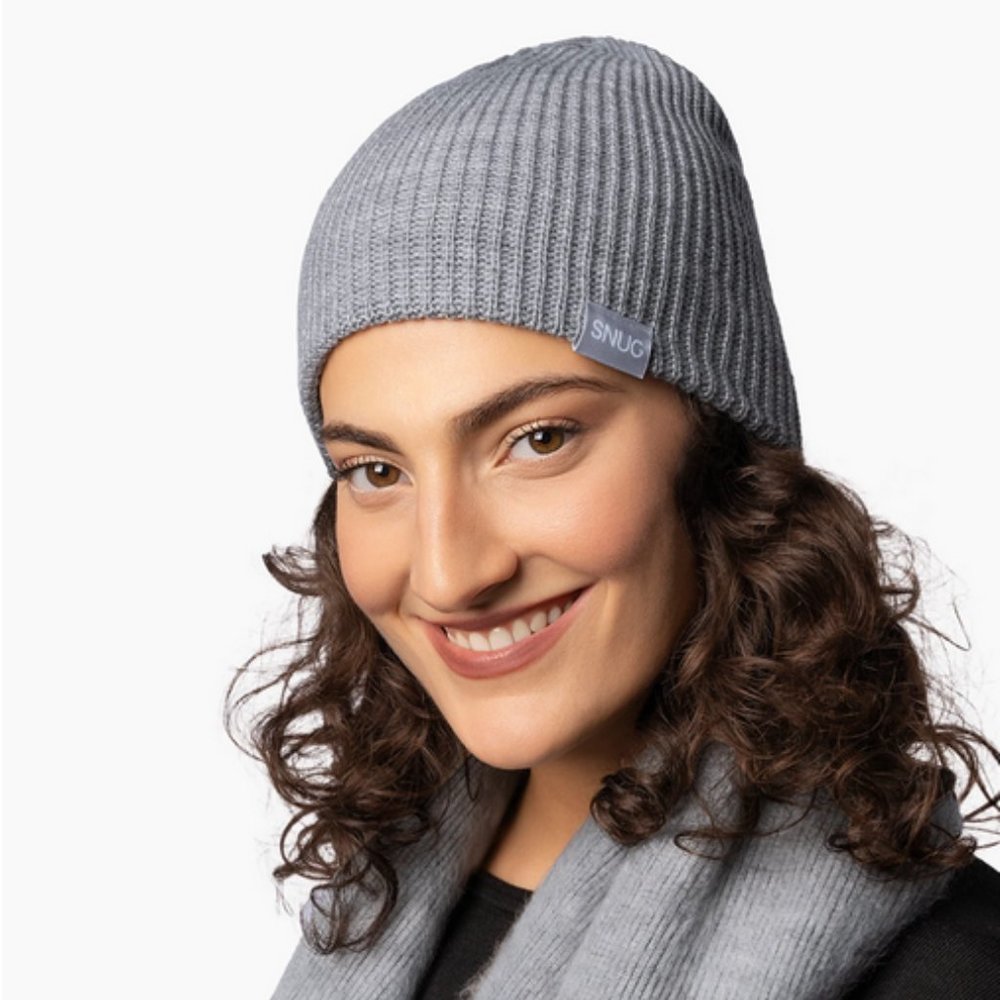 NEW Soft, Cozy Grey Beanie, Recycled yarn, Boho winter knitted beret, Men, Women